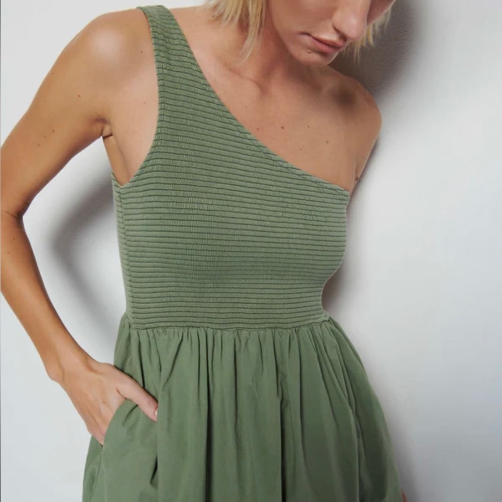Nation Ltd. Connie One Shoulder Smocked Dress